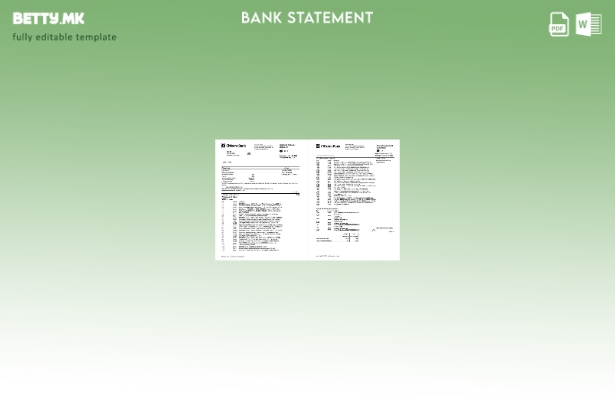 модерен стил, шаблон ексел за извод од банка на граѓаните на САД